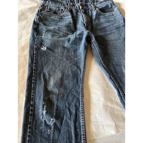 Levis 559 Jeans Men’s 36x30 Blue Medium Wash Cotton Denim Outdoor Y2K Distressed - Picture 9 of 16